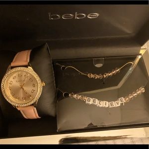 Bebe watch bracelet set